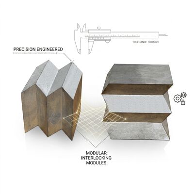 990,99% de tijolos de blindagem de chumbo puro com design de interligação e tamanhos personalizáveis para salas de CT