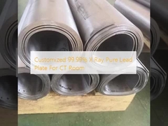 Placa de chumbo puro de 99,99% de raios X personalizada para sala de tomografia computadorizada