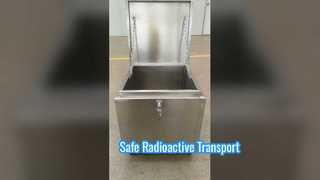Armazenamento seguro para transporte de caixa de blindagem de radioisótopos